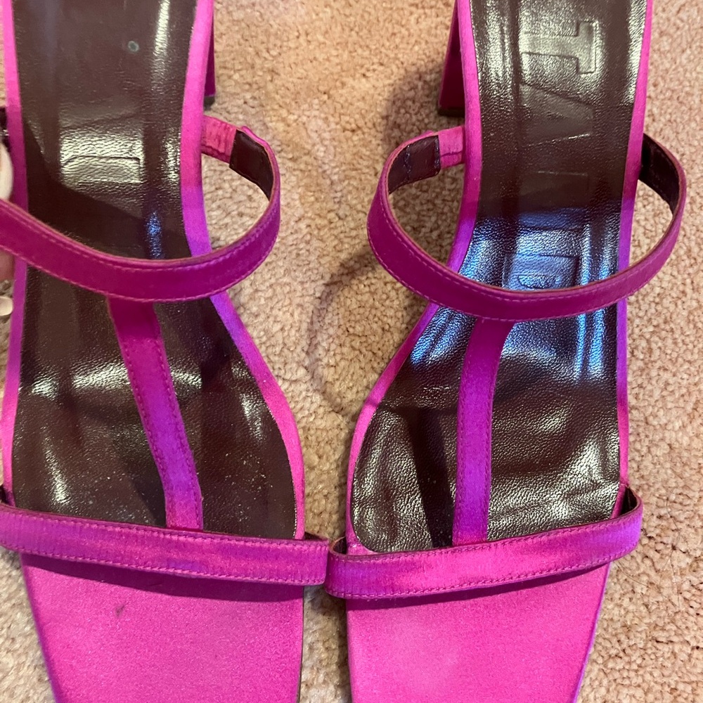 STAUD Pink Heeled Sandals